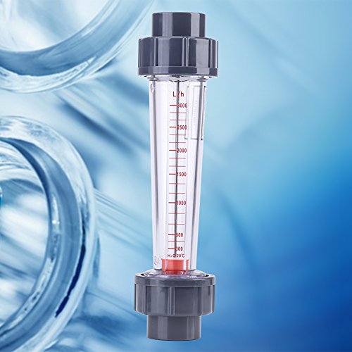 LZS-25 Medidor de flujo Tipo de tubo de plástico 300-3000L / H Rotómetro de agua Medidor de flujo de líquido Herramientas de medición de luz química