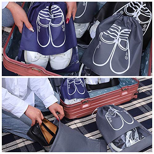 LZYMSZ Zapatos de Viaje Bolsa de Acabado Bolsa a Prueba de Polvo Zapatos Bolsa de Almacenamiento Bundle Bolsas de Organizador de Bolsillo Ventana Transparente para Botas, TAC¨®n Alto (5PCS-L)