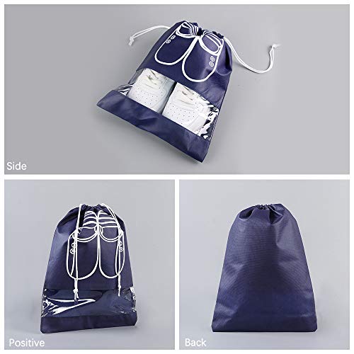 LZYMSZ Zapatos de Viaje Bolsa de Acabado Bolsa a Prueba de Polvo Zapatos Bolsa de Almacenamiento Bundle Bolsas de Organizador de Bolsillo Ventana Transparente para Botas, TAC¨®n Alto (5PCS-L)