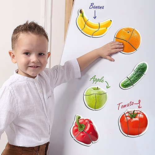 magdum Magnetica Puzzle 3 años Frutas Verduras - 6 Grandes Puzzle Bebe - Juguetes magnéticos - Imanes Nevera niños - Juguetes niños 3 años educativos - Letras magneticas niños - Imanes niños