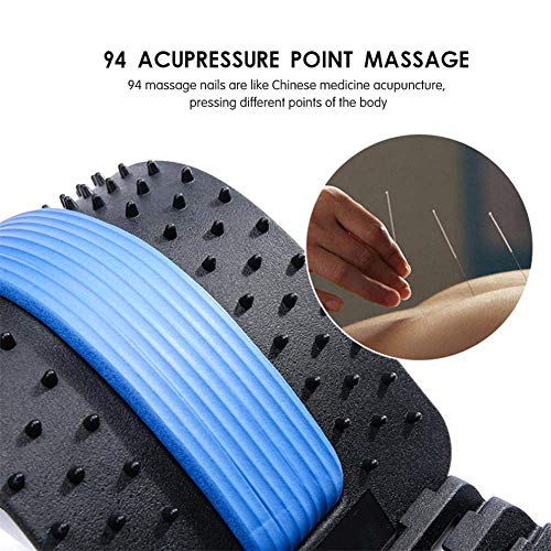 Magic Back Support Plus Stretch Mate Adjustable Back Right Lumbar Stretcher for Posture Correction and Pain Relief (Green)