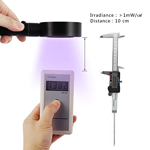 MAINENG Luz de Wood para Análisis de Piel, Lámpara Ultravioleta LED de 365nm