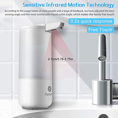 Makibali Dispensador de jabón automático sin contacto eléctrico, dispensador de jabón desinfectante con sensor de movimiento por infrarrojos, IPX6, impermeable, 8,5 onzas/250 ml