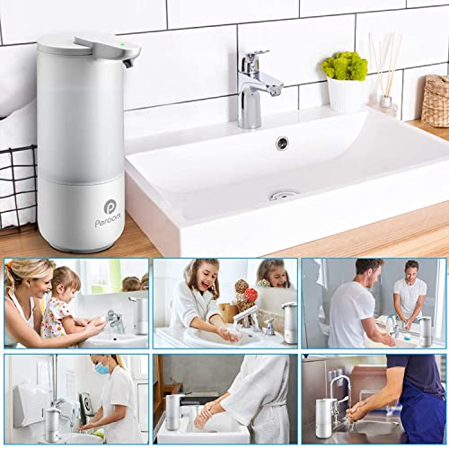 Makibali Dispensador de jabón automático sin contacto eléctrico, dispensador de jabón desinfectante con sensor de movimiento por infrarrojos, IPX6, impermeable, 8,5 onzas/250 ml