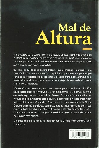 Mal De Altura - Relato Personal De La Gran Tragedia En El Everest (Literatura (desnivel))