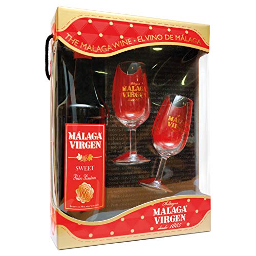 Málaga Virgen Sweet - Estuche 75 cl + 2 catavinos - Vino de licor dulce D.O."Málaga"