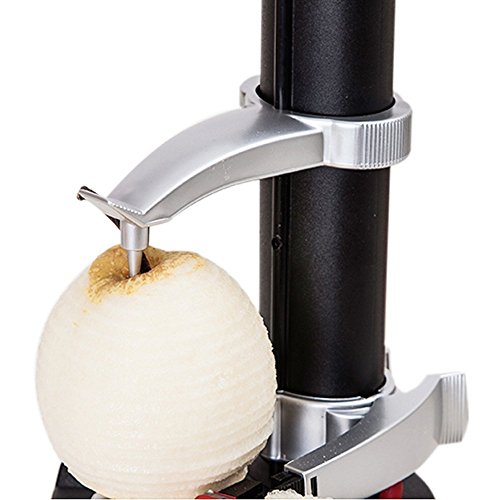 Malayas Electric Potato Peeler [2 Extra Blades] - Automatic Rotating Fruits & Vegetables Cutter Apple Paring Machine - Kitchen Peeling Tool