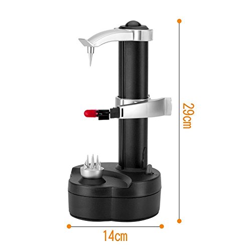 Malayas Electric Potato Peeler [2 Extra Blades] - Automatic Rotating Fruits & Vegetables Cutter Apple Paring Machine - Kitchen Peeling Tool