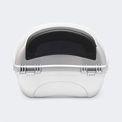 Maleta para moto Baúl mototcicleta 22L Plateado Funda para casco Accesorios moto scooter quad ATV