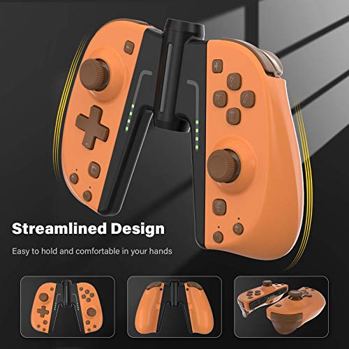 Mando Inalámbrico para Nintendo Switch, PowerLead para Nintendo Switch, Juego de 2 Piezas de Repuesto para Switch con Macro Turbo y Función de Despertador, Giro de 6 Ejes, Doble Choque