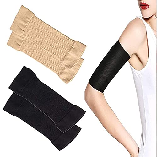Manga del Brazo Coderas Deportivas Grandes para Codera Codo Tenista Codo de Golfista Adelgazar con un Solo Brazo Elástico Transpirable Antideslizante Unisex Alivio Dolor Articulación(4 Pares)