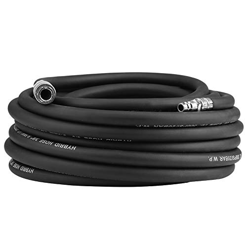 Manguera de aire de 15 m, manguera de goma flexible con 5 accesorios para compresor