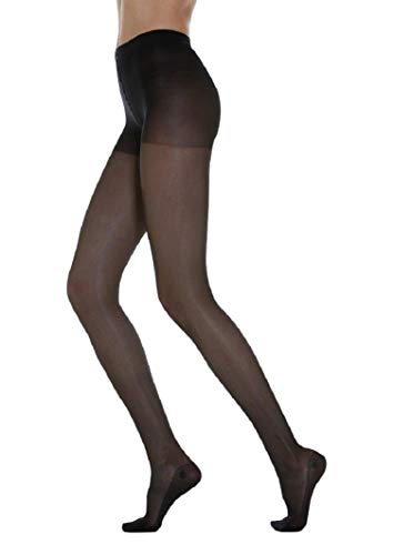 MANIFATTURA BERNINA Elite 4083 (talla 1 negro) - Pantimedias de compresión graduada para mujer 70 Denieres