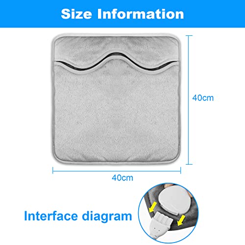 Manta Electrica 2-in-1 calentador de pies, Mefine 40 x 40 cm almohadilla electrica 6 Calentamiento Niveles, 4 Modes Temporizadores, almohadilla termica Ultra Suave para Relajación Corporal