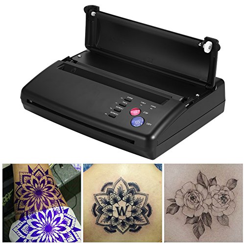Máquina de transferencia de tatuajes Suministros de Tatuaje Impresora de Tatuajes, 2 Tipo Profesional A5 A4 Transferencia de Tatuajes Copiadora Plantilla Térmica Impresora de Papel Máquina(UE)