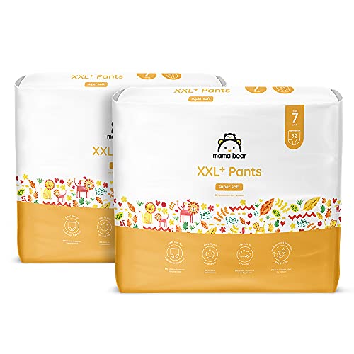 Marca Amazon- Mama Bear Pañal de aprendizaje XXL+ - Talla 7 (16kg+), 64 pañales (2x32)