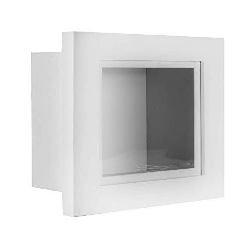 Marco caja 3D | 3.75 "marco de fotos con profundidad | Marcos para recuerdos | Caja para recuerdos | Accesorios para el hogar | M&W (Blanco, 10x8)