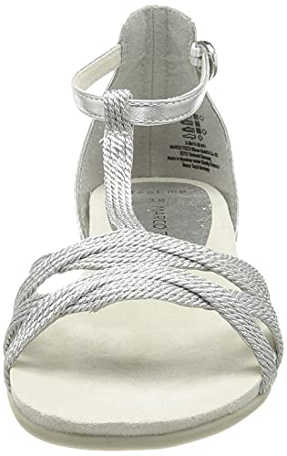 Marco Tozzi 2-2-28411-26 Sandale, Sandalia Mujer, Plata, 40 EU