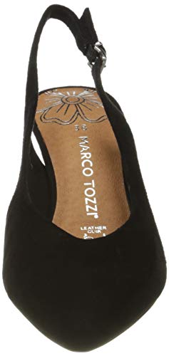 MARCO TOZZI 2-2-29606-24, Sandalias con Correa de Tobillo Mujer, Negro Black 001, 38 EU