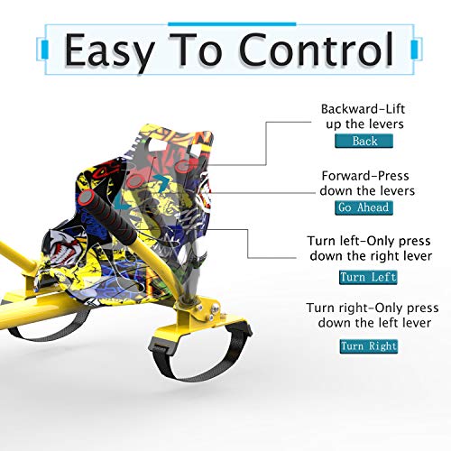 MARKBOARD Asiento Kart, Hoverkart para Patinete Eléctrico, Compatible con Hoverboard de 6.5, 8.5 y 10 Pulgadas (Hip)