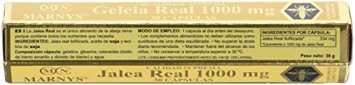 MARNYS Jalea Real Pura 1000mg con Lecitina de Soja Energía Natural 30 Cápsulas
