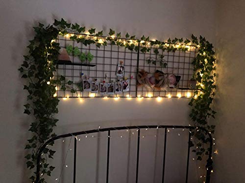Martha & Ivan - Guirnalda de hiedra artificial para decoración de bodas, fiestas, jardín y hogar, plástico, Paquete de 14 hiedra, 14 Pack Ivy