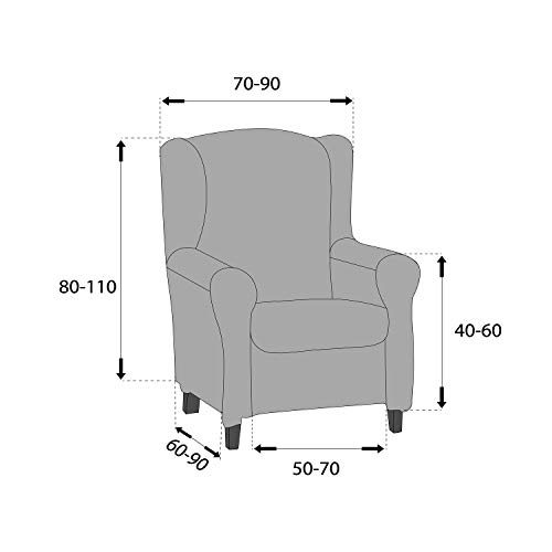 Martina Home Tunez Funda de Sillón Orejero Duplex, Marfil