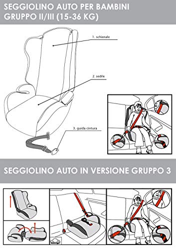 Marvel Silla de Coche Spiderman Group 2-3 (15 a 36 kg) Spiderman