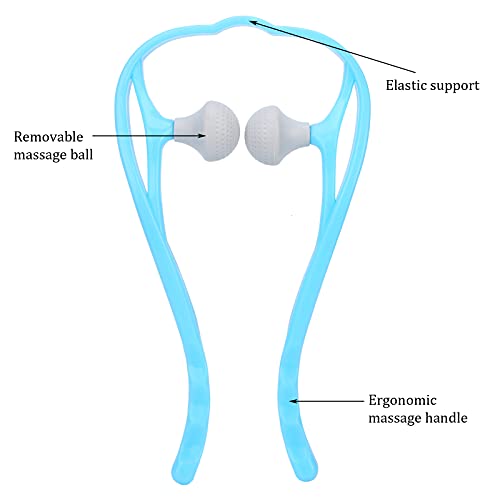 Masaje Manual Con Rodillo Para El Cuello, Cómodo Y Multifuncional Diseño Ergonómico Herramienta De Masaje Para El Cuello Operación Simple Para El Cuello Para El Hombro Para La Mano(azul)