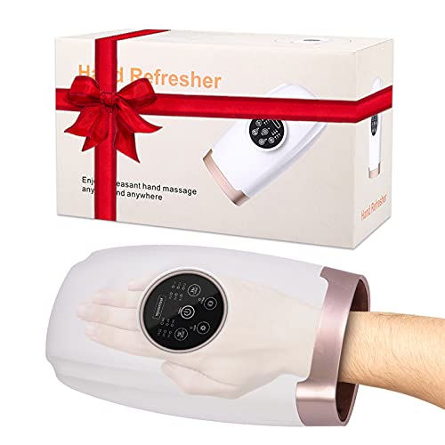 Masajeador eléctrico de mano de compresión y vibración 3D para artritis calentado mano spa máquina USB recargable con 6 niveles de intensidad para dedos de palma carpiano alivio del dolor