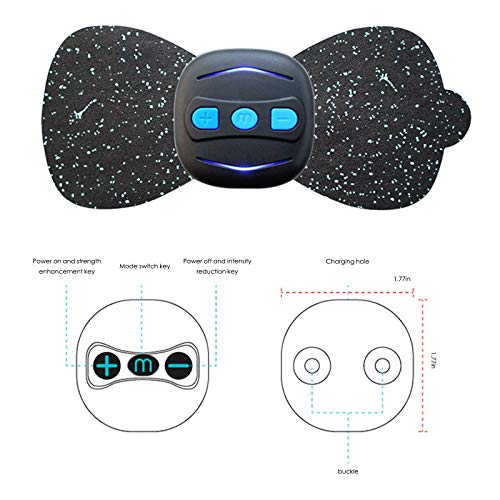 Masajeador Inalámbrico Mini Unidad Electrónica Tens Almohadillas Estimuladoras Musculares para Dolor De Espalda Ciática Artritis Alivio del Dolor Fisioterapia De Pulso Corporal
