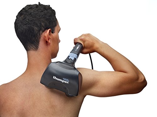Masajeador Muscular para Masaje de Percusión Thumper Mini Pro – Masaje de Tejido Profundo Músculos, Espalda, Hombros, Piernas, Brazos. Pistola de Masaje Muscular Eléctrica Mango Largo y 3 Velocidades