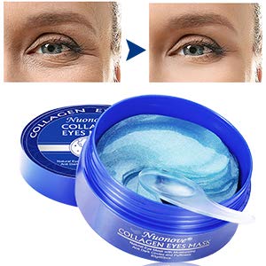 Máscara para los ojos, Parches para los ojos, Ojos Parches, Máscara para ojos de colágeno, Contorno de Ojos Antiarrugas, Anti edad para ojeras,bolsas,patas de gallo e hinchazón, 60Pcs