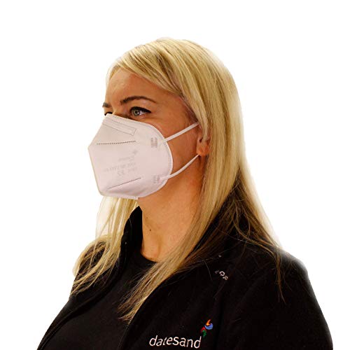 Mascarilla FFP2 NR Datesand x 20: DS-FFP2 NR 2001: EPR para profesionales de la salud certificado y probado con marca CE según BSI 2020/403 BS EN 149:2001 + A1:2009 (CAJA x 20)