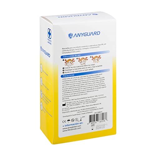 Mascarilla infantil tipo quirúrgica IIR antisalpicaduras Premium Menores 5 años (36und)
