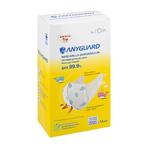 Mascarilla infantil tipo quirúrgica IIR antisalpicaduras Premium Menores 5 años (36und)