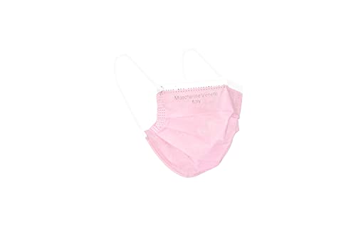 MASCHERINE VENETE 100 mascarillas quirúrgicas empaquetadas en 10 paquetes de 10 mascarillas (Rosa)