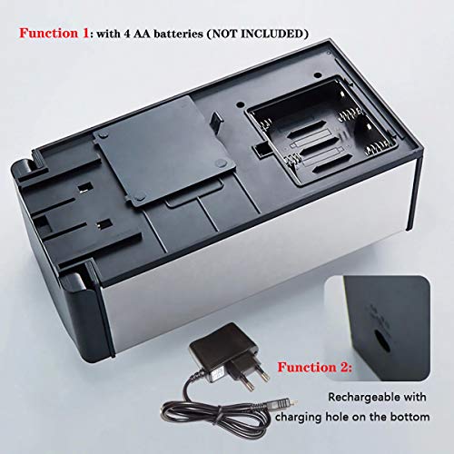 MASMAS Dispensador de Jabón Automático de Pared Manos Libre con Sensor Infrarojo de Acero Inoxidable 600ML, Jabonera Eléctrica sin Contacto, Limpiador de Manos Líquido Montado en la Pared para Baño