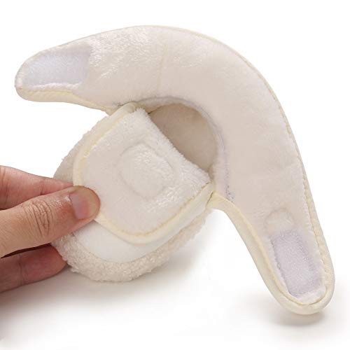 MASOCIO Botas Bebe Niño Niña Invierno Botines Botitas Bebé Recién Nacido Pantuflas Zapatillas Casa Patucos Zapatos Primeros Pasos Blanco 6-12 Meses Talla 19