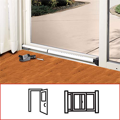Master Lock 265EURD Barra de Seguridad [Regulable-de 70 cm a 112 cm] Bisagras 265EURD-Ideal Puertas Correderas para Patio