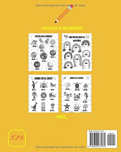 Matemáticas divertidas para niños y niñas 7+: Entretenido e inclusivo libro de Matemáticas para niños y niñas sobre los 7 años. Ejercicios para ... casa: suma, resta, multiplicación y división.