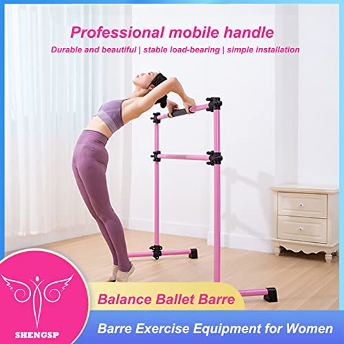 Material para ballet Barra De Ballet Doble Móvil,1.2M Barra De Ballet De Altura Antideslizante Ajustable,barra De Ballet Para Casa Plegable Profesional Niña,Altura Flexible,para Hogar, Escuela, Estudi