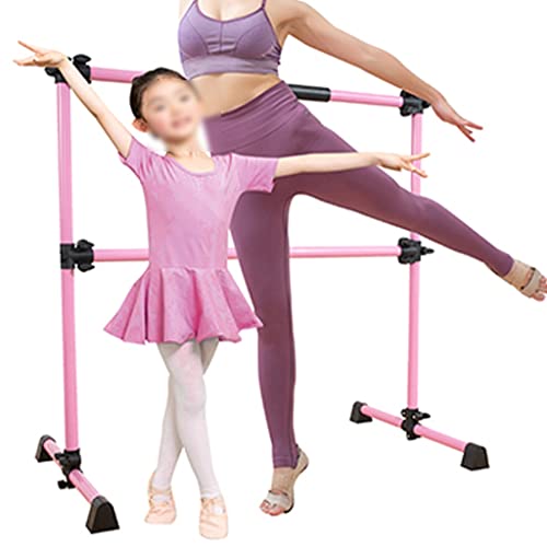 Material para ballet Barra De Ballet Doble Móvil,1.2M Barra De Ballet De Altura Antideslizante Ajustable,barra De Ballet Para Casa Plegable Profesional Niña,Altura Flexible,para Hogar, Escuela, Estudi
