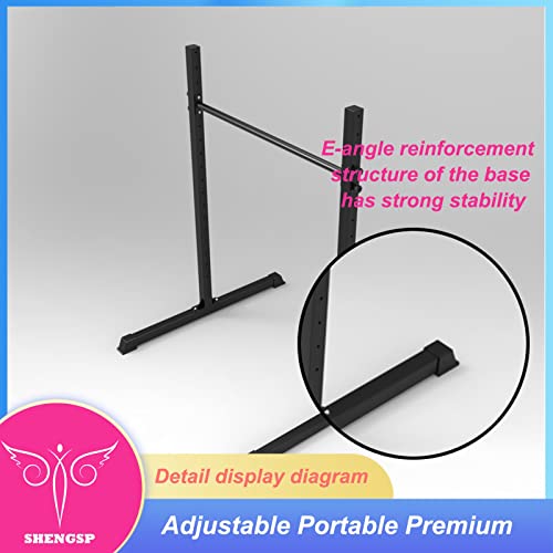 Material para ballet Barra De Ballet Portatil,Barra De Ballet De Altura Ajustable,barra De Baile Portátil Independiente ,barra De Entrenamiento Antideslizante,Tubo De Acero Con Recubrimiento En Polvo