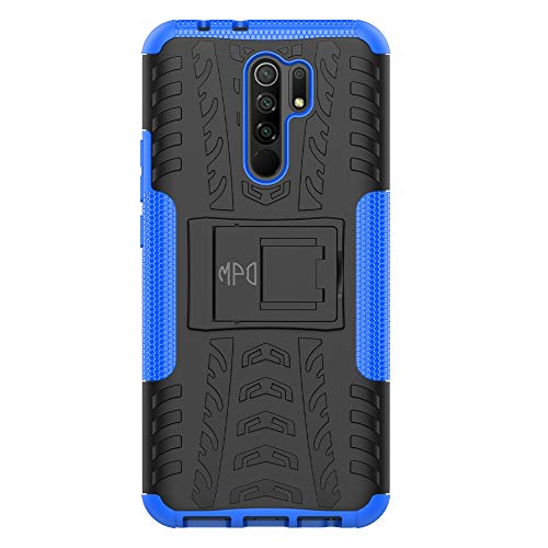 Max Power Digital Funda para Xiaomi Redmi 9 con Soporte Protección 360 Grados 2 en 1 Carcasa Dura Resistente Antigolpes Heavy Duty Rugged Armor Case (Xiaomi Redmi 9, Azul)