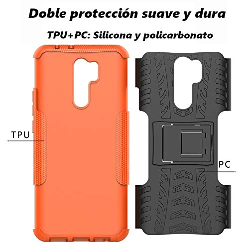 Max Power Digital Funda para Xiaomi Redmi 9 con Soporte Protección 360 Grados 2 en 1 Carcasa Dura Resistente Antigolpes Heavy Duty Rugged Armor Case (Xiaomi Redmi 9, Azul)