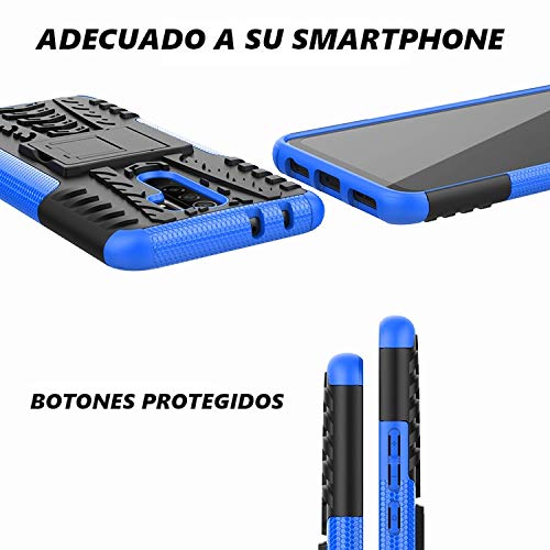 Max Power Digital Funda para Xiaomi Redmi 9 con Soporte Protección 360 Grados 2 en 1 Carcasa Dura Resistente Antigolpes Heavy Duty Rugged Armor Case (Xiaomi Redmi 9, Azul)