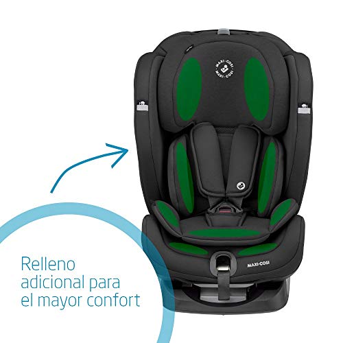 Maxi-Cosi Titan Plus Silla Coche Bebé Grupo 1/2/3 ISOFIX, 9 - 36 kg, Silla Auto Bebé Reclinable con Reductor y Clima Flow para el Control de la Temperatura, 9 Meses- 12 Años, Black (negro)