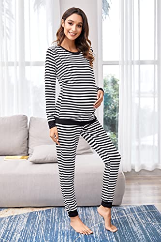 MAXMODA Ropa Premamá Lactancia Pijama Conjunto Maternidad Invierno Pijama Premamá Embarazo