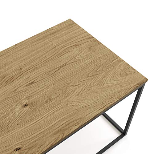 Mc Haus MARA - Mesa de Centro Rectangular, Negra, 100 x 50 x 45 cm